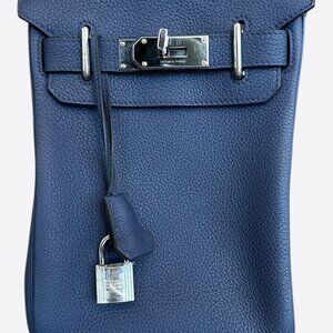 Hermes Navy HAC A Dos Crossbody Backpack
